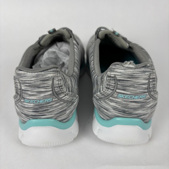 Skechers, Gray and Blue, Relaxed Fit, Slip-ins, Sneakers, Memory Foam Size 6.5 W - Picture 6 of 8